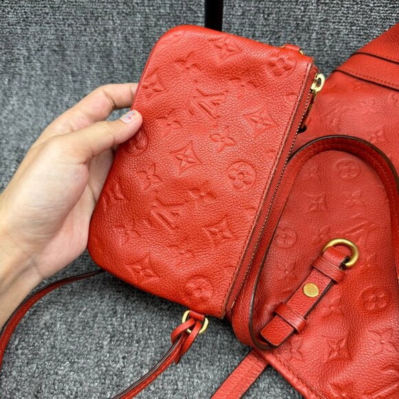 Louis Vuitton Citadine W/P Red Monogram Leather Shoulder Bag 799-082025 - Picture 9 of 16